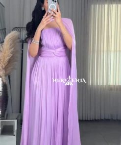 Alternative view of فستان لافندر كرنكل مع الكاب - فستان لافندر كرنكل مع الكاب