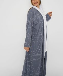 Alternative view of أمول - عباية ملونة بخطوط تطريز خيوط 6011