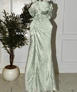 فستان روبي كرنكل طويل بلمسات الورود - فستان روبي كرنكل طويل بلمسات الورود