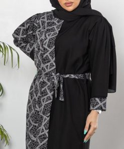 Alternative view of أمول - عباية طبقتين قماش كريب وقماش لينن ياباني M3001