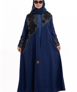 زاهية - عباية ريفال صيفي كحلي