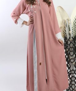 Alternative view of أمول - عباية ملونة للسفر باللون البنك والابيض 5086