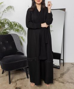 Alternative view of أمول - عباية سوداء ملكيN1031