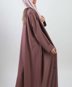 أمول - عباية سادة لون لحمي قماش ناعم بلمسة حريرية 5024