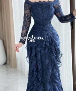 فستان نيفي بلو طبقات الدانتيل - فستان نيفي بلو طبقات الدانتيل