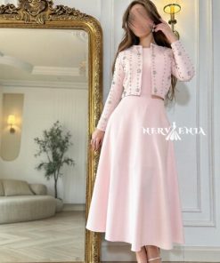 فستان كريستال تشيب سترتش طويل - فستان كريستال تشيب سترتش طويل