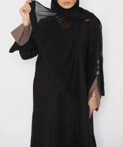 أمول - عباية سوداء خامه ممتازة 6030