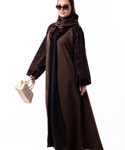 Alternative view of زاهية - عباية داليا الشتوية باللون البني