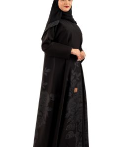 Alternative view of زاهية - عباية عفاف بتطريز فضي ناعم