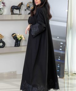 Alternative view of زاهية - عباية كلوش بتطريز مع كرستال على اليد وأسفل العباية