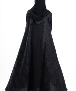 Alternative view of زاهية - عباية ظِلال بتل اسود مطرز