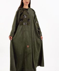 Alternative view of زاهية - عباية عبير شامواة باللون الزيتي