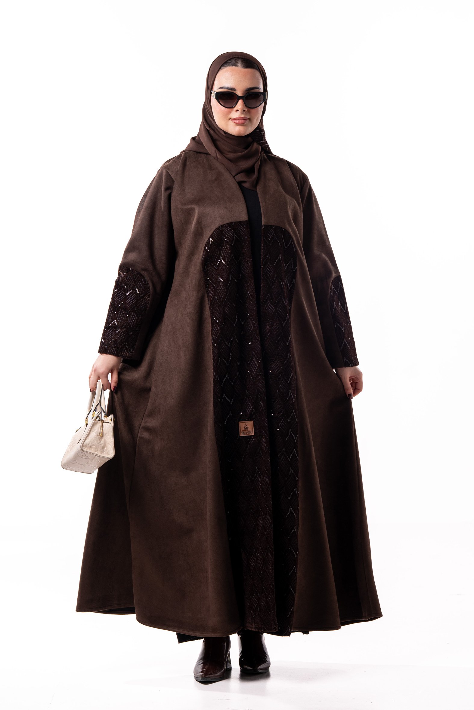 زاهية - عباية غيم باللون البني - الصورة 2