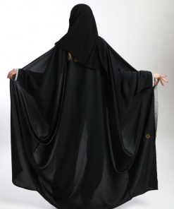 Alternative view of أمول - عباية مشلح سوداء بلاك بيري وتطريز أمامي كرستال 5063