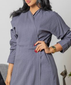 أمول - عبايه ملونة باللون الفيراني الرمادي 2023