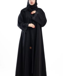 Alternative view of زاهية - عباية سكون كلوش بتطريز اسود مع كرستال