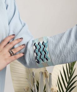 أمول - عباية بلونة باللون السماوي 5076