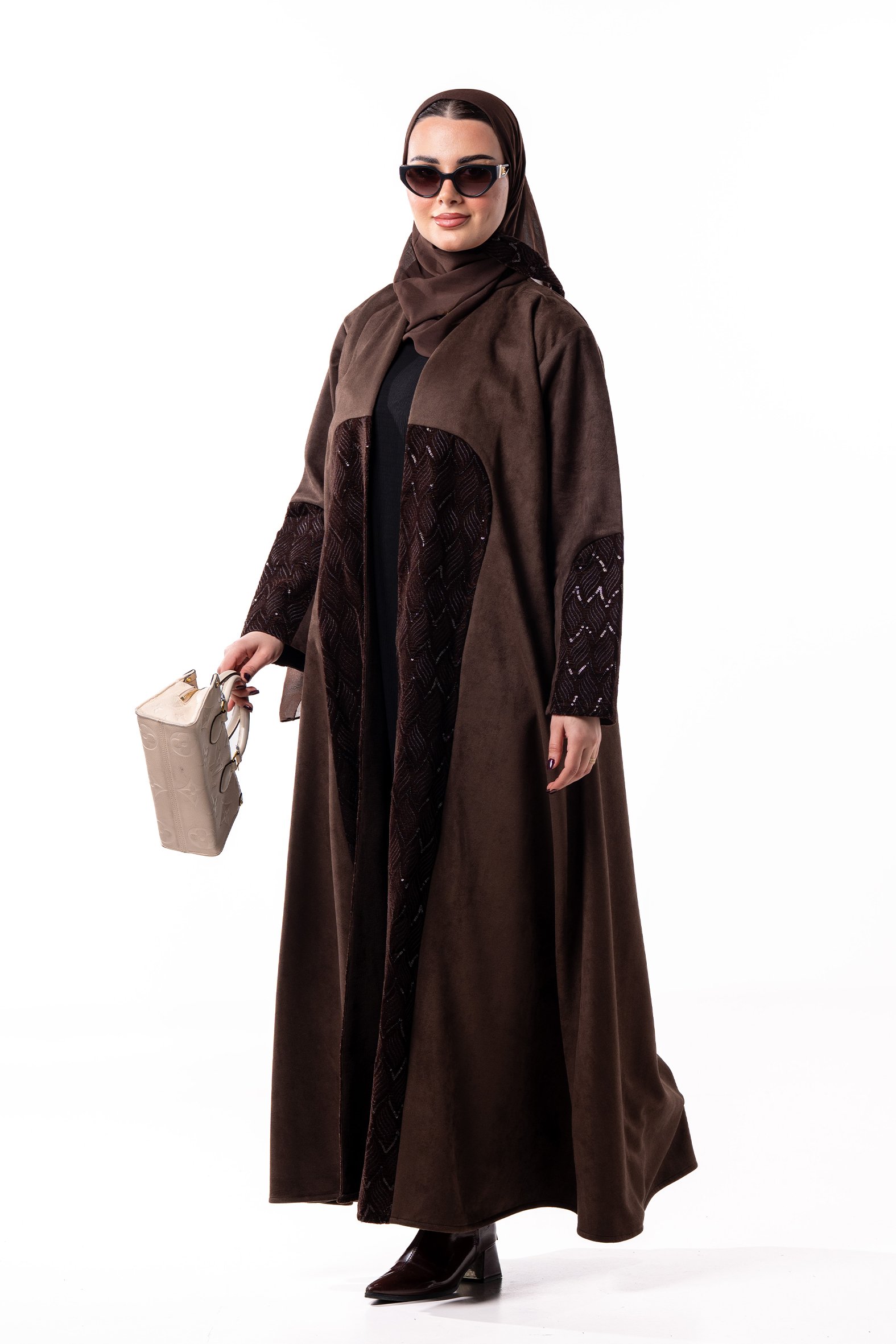 زاهية - عباية غيم باللون البني - الصورة 4
