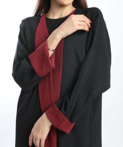 Alternative view of أمول - عباية دبل فيس باللونين الأسود والأحمر 5069