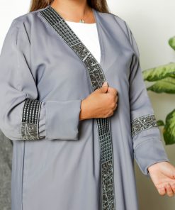 Alternative view of أمول - عبايه ملونة بكلفة السدو من الامام والكم 5034