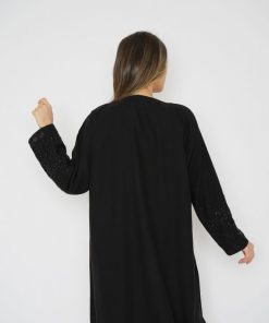 Alternative view of أمول - عباية سوداء قماش ملكي كوري شك يد 6016