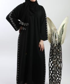 Alternative view of أمول - عباية سوداء بكلفة مطرزة باللون الابيض5050