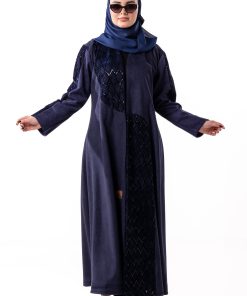 Alternative view of زاهية - عباية شتوية بتدخيلة قماش مخمل مطرز