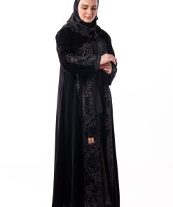 زاهية - عباية هتان باللون الاسود