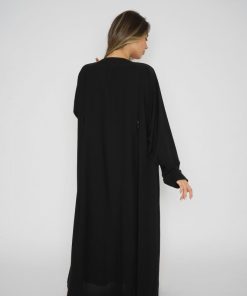 Alternative view of أمول - عباية سوداء كلوش مزينة بأزارير 6014