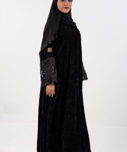 زاهية - عباية أفنان باللون الاسود