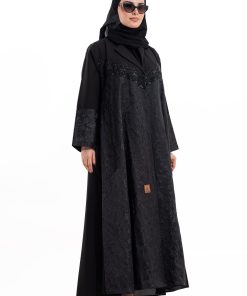زاهية - عباية رهف اسود مع اسود