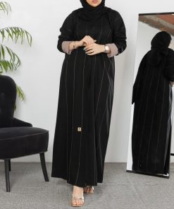 أمول - عباية سوداء كلاسيك N1028