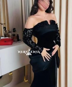 فستان تب بلاك بترتر أكمام بلمسات اورجنزا - فستان تب بلاك بترتر أكمام بلمسات اورجنزا