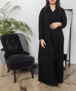 أمول - عباية سوداء ملكيN1031