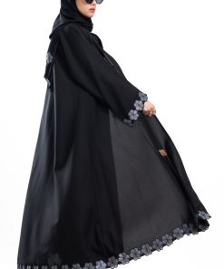 Alternative view of زاهية - عباية سكون كلوش بتطريز كحلي&فضي مع كرستال