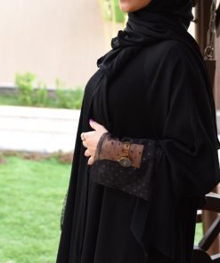 أمول - عبايه كلوش ملكي باكمام شيفون R1102