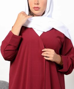 أمول - عبايه ملونة لون عودي دم الغزال 5021