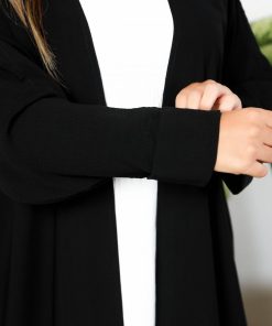 Alternative view of أمول - عبايه سوداء سادة 4002