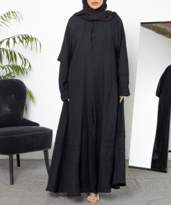 Alternative view of أمول - عباية دبل كلوش بكسرات فاخرة R1101