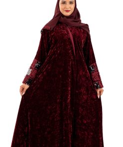 Alternative view of زاهية - عباية أفنان باللون العنابي