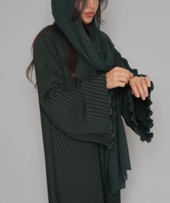 أمول - عباية ملونة لون أخضر بكسر ناعمة 6060