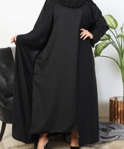 أمول - عباية مع فستان مشبوك سادة 5037