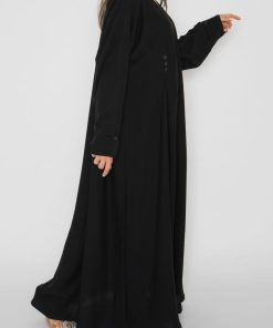 Alternative view of أمول - عباية سوداء بأزارير بالاكمام ومن الامام 6020