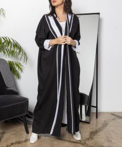 Alternative view of أمول - عباية سوداء قماش ملكي فاخر R1113