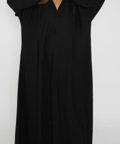 Alternative view of أمول - عباية سوداء مطرزة مع زخارف من الامام و الخلف 6036