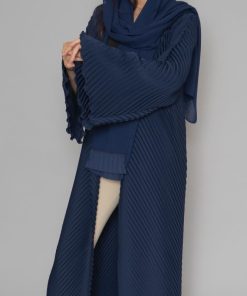 Alternative view of أمول - عباية ملونة لون كحلي بكسر ناعمة 6061