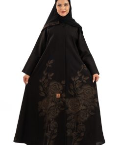 زاهية - عباية عفاف عباية عفاف بتطريز بني ناعم