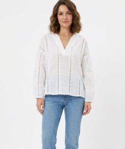 عرفة - بلوزة مطرزة بأكمام قصيرة