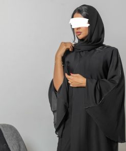 أمول - عباية سوداء سادة بلاك بيري بكم واسع 5011