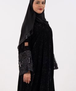 Alternative view of زاهية - عباية أفنان باللون الاسود